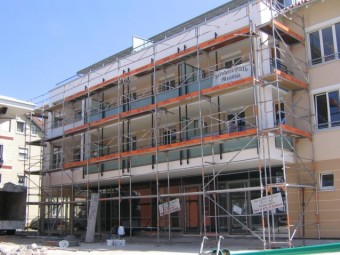 Gerüstbau von Maler Sperl an einem Gebäude
